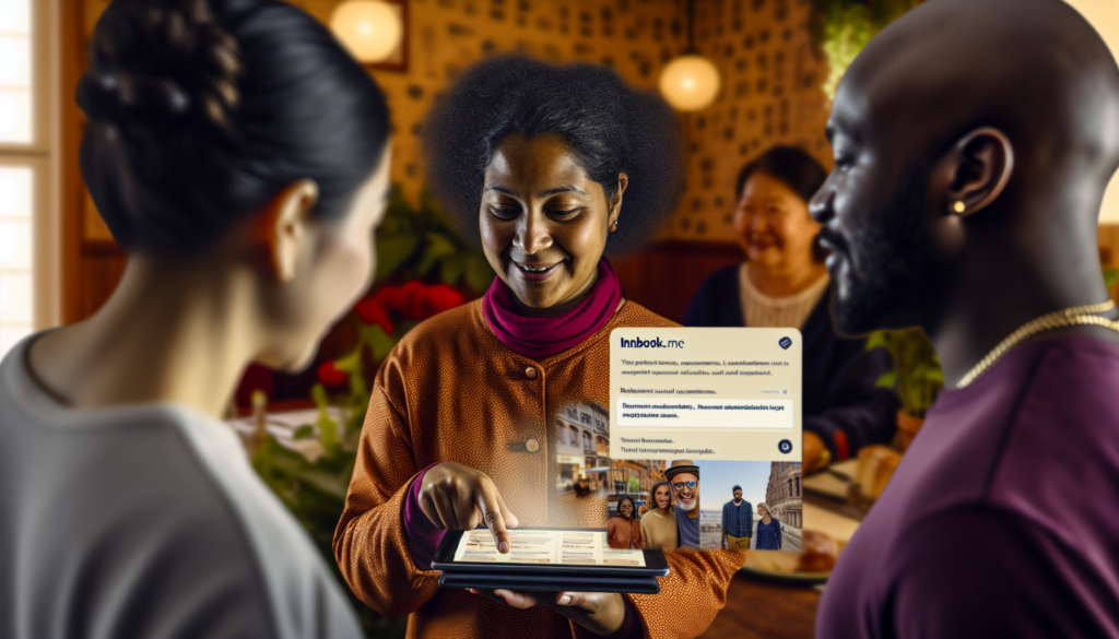 Innbook.me vous aide à offrir à vos locataires des informations locales pertinentes et actualisées. Simplifiez leur séjour avec des recommandations sur mesure : restaurants, activités, services et bien plus !"